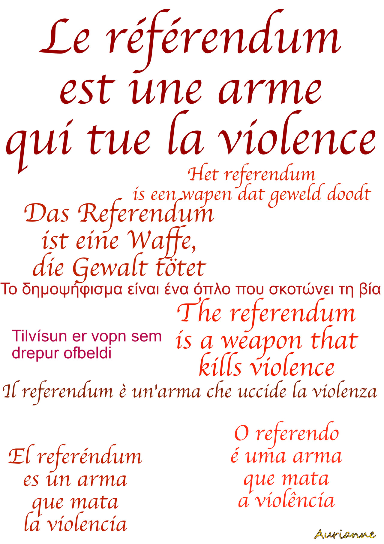 Le référendum est une arme qui tue la violence