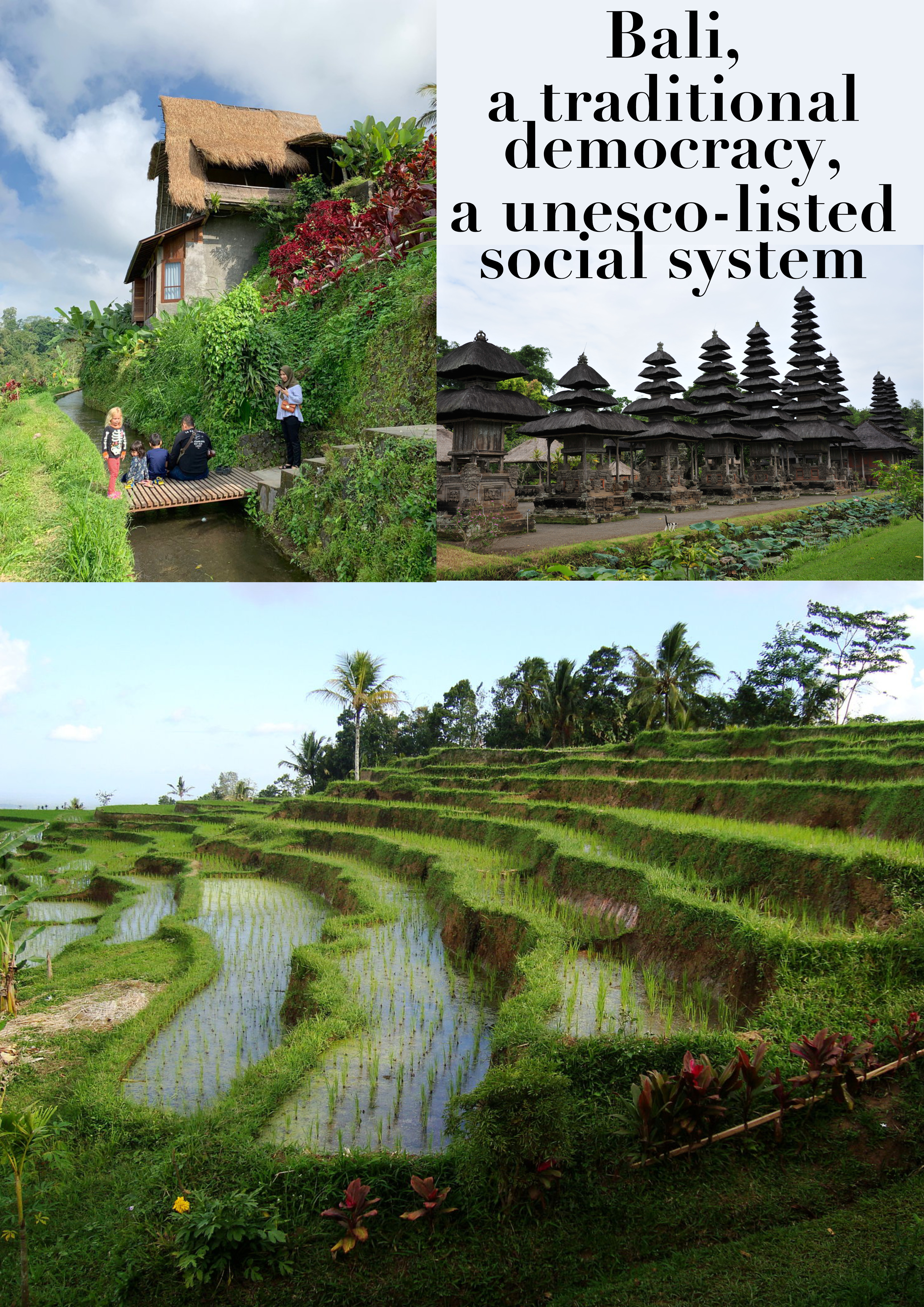 Bali, a traditional democracy, a unesco-listed social system
