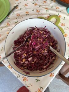 chou rouge vinaigre cacahuète